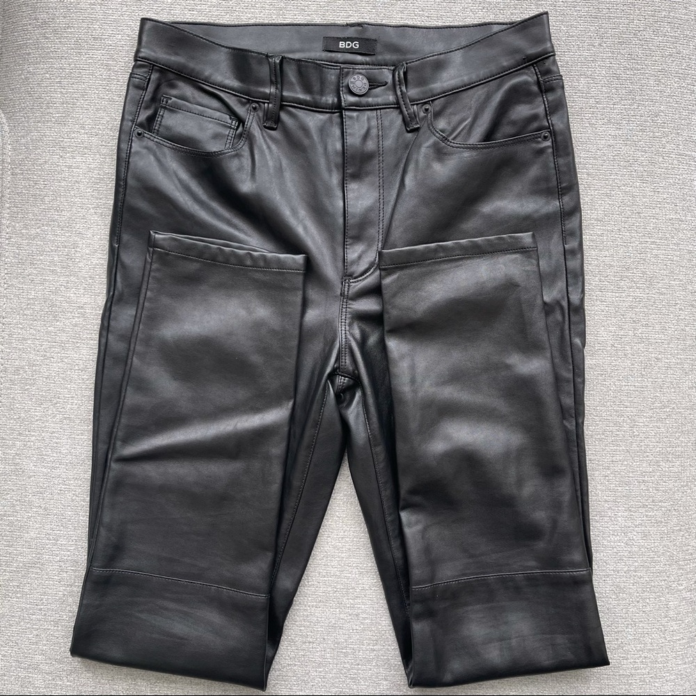 BDG Faux Leather Mid-Rise Moto Skinny Pant